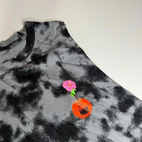Nike Tie Dye Sleeveless Tank Top XL Loose Fit Just Do It Floral Basketball SU23 - Picture 8 of 9